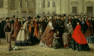 Graadceremonie in Cambridge in 1863 (detail) door Robert Farren
